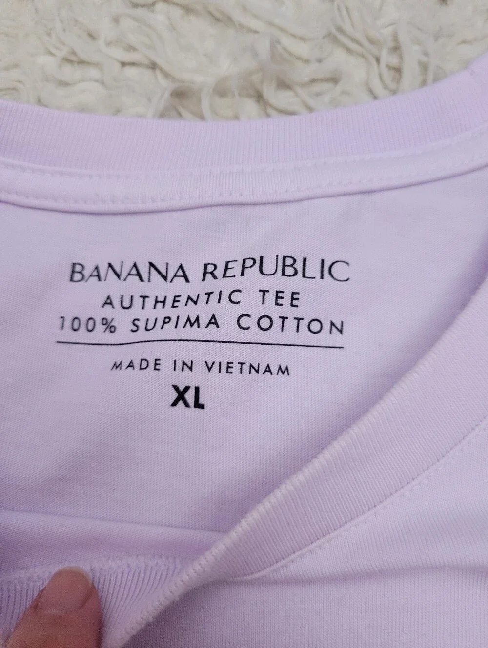 Banana Republic Authentic Tee Shirt Supima Cotton Lavender Sz XL